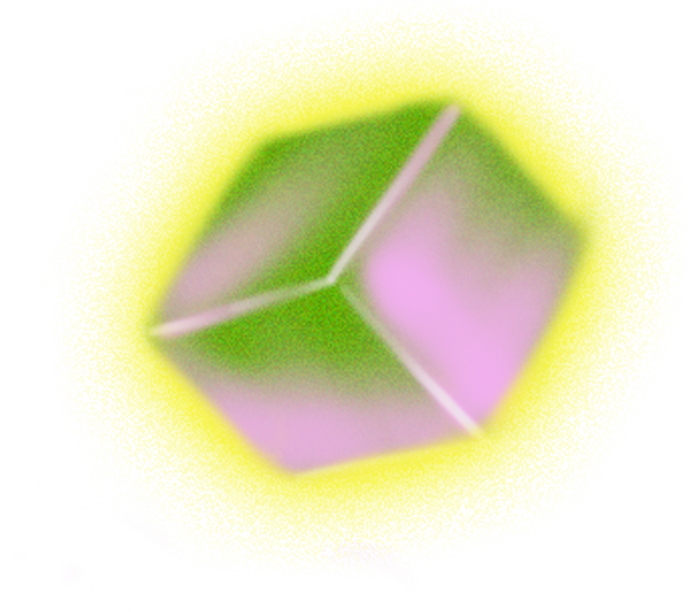 Dreamy Airbrushed Gradient Cube